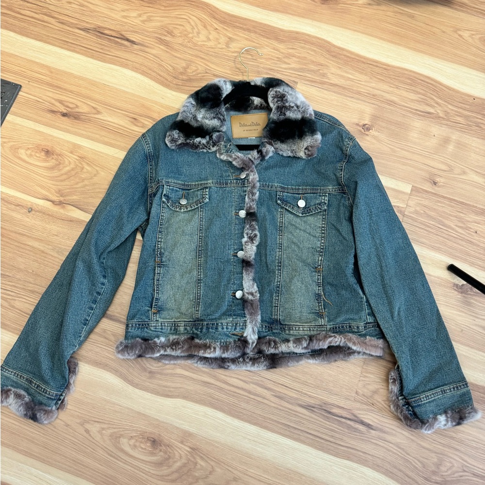Vintage Dicker & Dicker Fur Trim Denim Jacket